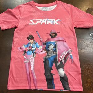 Spark Overwatch League Kids T-Shirt Pink Tracer Cassidy Mercy Reaper New small 8
